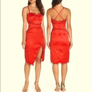 NWT FOXIEDOX Betty Slipdress in Red Sz 8